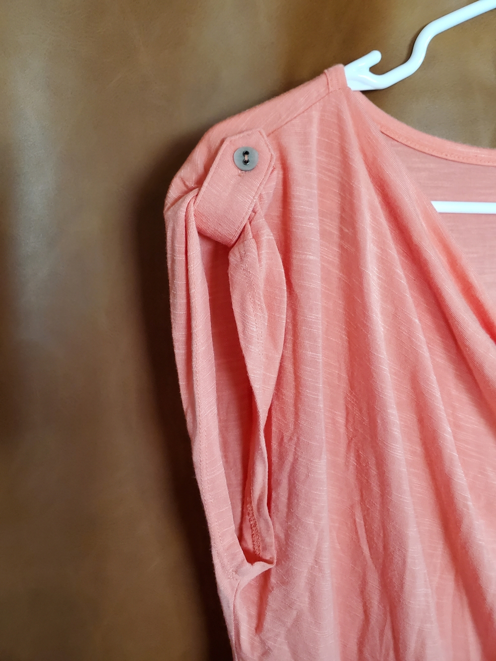 Womens Large Royal Robbins Coral Cowl-Neck Short Sleeve Top - Picture 5 of 6